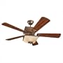 Monte Carlo Fans 5TQ52BRD-L 52" Town Square Contemporary Indoor British Bronze Ceiling Fan w/ Light