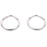 14K White Gold Earrings Endless Hoop Round Baby Jewelry