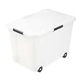 Advantus 34009 Rolling storage box, clear, 15-gallon size