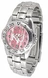 Kansas Jayhawks Ladies Sport Watch with Steel Band and Mother of Pearl Dial