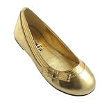 Lasonia Girl’s Shoes Side Bow Ballerina Flats Gold/ FREE SHIPPING