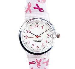 Ladies' Pink Ribbon Jelly Watch - Great Gift
