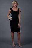Black Stretch Jacquard Dresses by Dina Bar-el