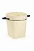 H & L Russel Laundry Basket, Large, Cream with Black Trim