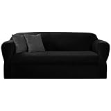 MaytexCollinStretch2-PieceSlipcoverLoveseat,Black