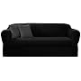Maytex Collin Stretch 2-Piece Slipcover Sofa, Black