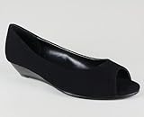NUBUCK FINISH PEEP TOE WEDGE
