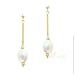 MILLE LUCCI: *BINGLE BANGLE WHITE PEARLE DROP EARRING*