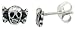 Tiny Sterling Silver Skull Stud Earrings