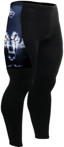 Leohester Men's Long Cycling Tight Pants Wolf Style XXL