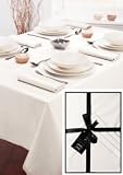 100% Cotton 54in x 70in White Tablecloth and 4 Napkin Set