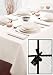 100% Cotton 54in x 70in White Tablecloth and 4 Napkin Set