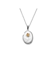 14k Yellow Gold Plated Sterling Silver Heart Locket Rosebud Design