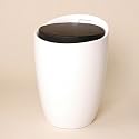 LOUNGE HOCKER VASE designklassiker retro stuhl C25 weiss