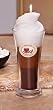 Cafe Mocha with Whipped Cream in Galss Cup Candle