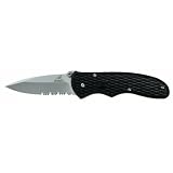 Gerber 22-47161 Fast Draw Spring Assisted Opening Stainless Steel Serrated Knife