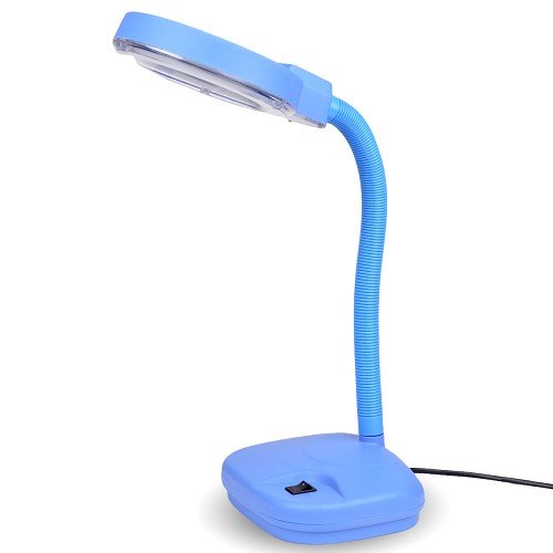 2x – 20x Magnifier Flex Neck Desk Lamp (Blue)