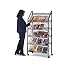 Safco 4129CH Mobile literature rack, 32-1/2w x 32d x 63-5/8, charcoal