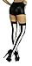 ToBeInStyle Women’s Wide Vertical Striped Thigh High Halloween Party Novelty Stockings