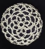Cream (Ivory) Hair Net Crocheted Hair Bun Cover- MEDIUM