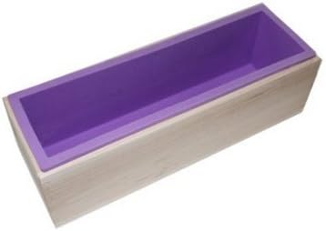 Carol Don Flexible Rectangular Soap Silicone Mold Wood Box for Homemade 42oz Soap Produce