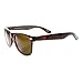 zeroUV Classic Eyewear 80's Retro Large Horn Rimmed Style Sunglasses (Tortoise/Brown)
