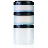 BlenderBottle ProStak Twist n' Lock Storage Jars Expansion 3-Pak with Pill Tray