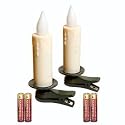 SCHOMMERTZ 00123-12 LED-Kerzen 2 Stück kabellos, inkl. Batterien Erweiterungs-Set für Star-Max 00123-10
