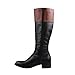 REFRESH ALTO-03 Women's Low Heel Side Zip Knee High Simple Comfort Riding Boot