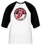 Rolling Stones Circle Tongue White/Black Ringer baseball jersey