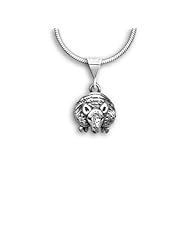 Sterling Silver Facing Armadillo Pendant by The Magic Zoo