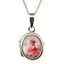 Lisa Jane Silver Children's Oval Locket and 16" Curb Chain