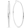 Sterling Silver Tarnish-Free Polished 50mm Tube Hoop Earrings