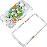 Hard White Color Flower Case Cover Faceplate Protector for Samsung Galaxy P ....