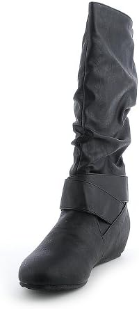 Shiekh Womens Candies-76A Boot - Black PU Size 9