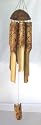 Burnt Flower Bamboo Windchime 37" Beautiful Sound - New