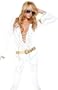 Forplay Sexy Adult White Elvis Jumpsuit XS/Small (1-5)