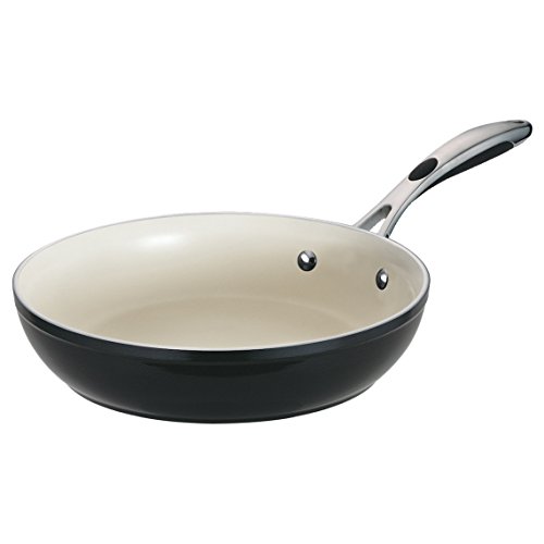 Ceramica 01 Deluxe Porcelain Enamel Metallic Black Fry Pan Size: 10"