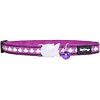 Cat Collar Reflective Fish Purple
