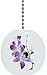 Purple Orchids Ceramic Fan Pull
