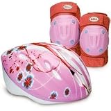 Books Bell Child Girls' Bicycle Helmet, Knee Pads, and Elbow Pads Value Pack