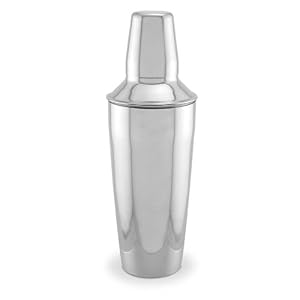 3 Piece Polished Stainless Steel Cocktail Shaker - 28 Ounce by HomeAndWine.com