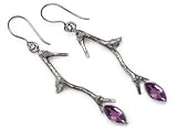 Amethyst Cherry Branch Earrings