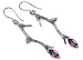 Amethyst Cherry Branch Earrings