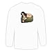 Long Sleeve T-shirt with Poland, nude, Europe Large White