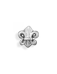 MMA Silver - Oxidized Fleur de Lis Bead