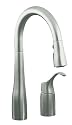 KOHLER K-649-VS Simplice Pull-Down Secondary Sink Faucet, Vibrant Stainless