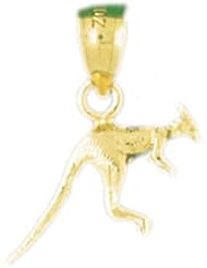 Dazzlers Solid 14k Gold 3D Kangaroo Charm Pendant Available in three colors from jewelsberry (weights: 1.2 grams only)