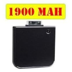 iPadd External Battery for iPhone & iPod - Compact & Slim (Black) 1900mah with On/Off Button & Lighted Power Meter