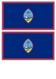 2 Guam Flag Stickers Decal Bumper Window Laptop Phone Auto Boat Wall